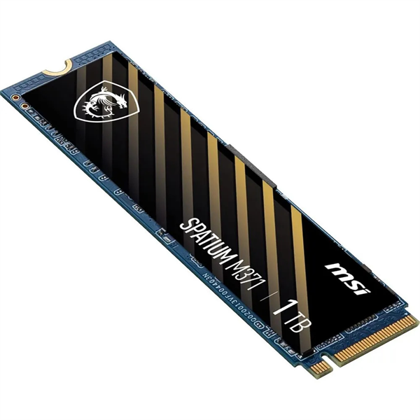 Твердотельный накопитель MSI SSD SPATIUM M371 1TB M.2 2280 PCle 3.0 NVMe R2350/W1700MB/s 3D NAND TLC MTBF 1.5M 90000/280000 IOPS 210TBW