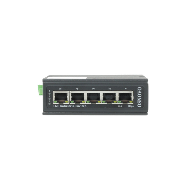 Промышленный коммутатор Gigabit Ethernet OSNOVO SW-70500-I Промышленный коммутатор Gigabit Ethernet на 5GE RJ45 портов. Порты: 5 x GE (10/100/1000Base-T). Встроенная грозозащита 6кВ. Питание: 3 x входа DC9-57V(6W). БП в комплект НЕ входит. М