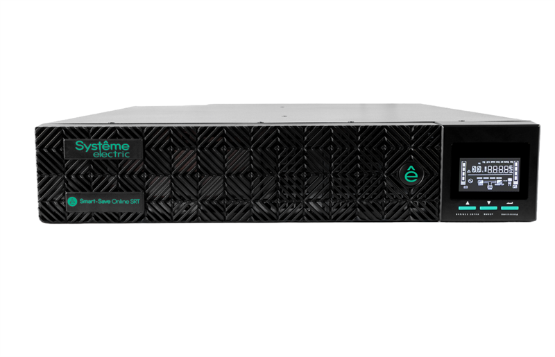 Источник бесперебойного питания Systeme Electric Smart-Save Online SRT, 1000VA/1000W, On-Line, Extended-run, Rack 2U(Tower convertible), LCD, Out: 8xC13, 1xSchuko, SNMP Intelligent Slot, USB, RS-232, Dry contact