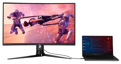 ASUS 31,5" ROG Strix XG32VC VA 1800R Curved 2560x1440 1ms 400cd 170Hz HDMI DP USB Type-C HDR400 Swivel HAS Black