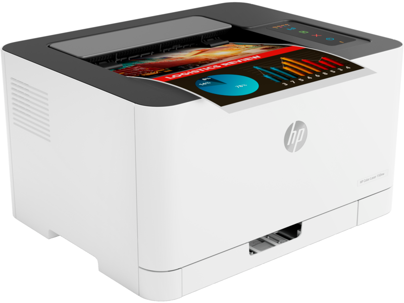 Принтер HP Color Laser 150nw Printer (A4,600x600dpi, (18(4)ppm, 64Mb, USB 2.0/Wi-Fi/Eth10/100,AirPrint, HP Smart,1tray 150, 1y warr, cartridges 700b &500cmy pages in box,repl.SL-C430W ) (4ZB95A#B19)