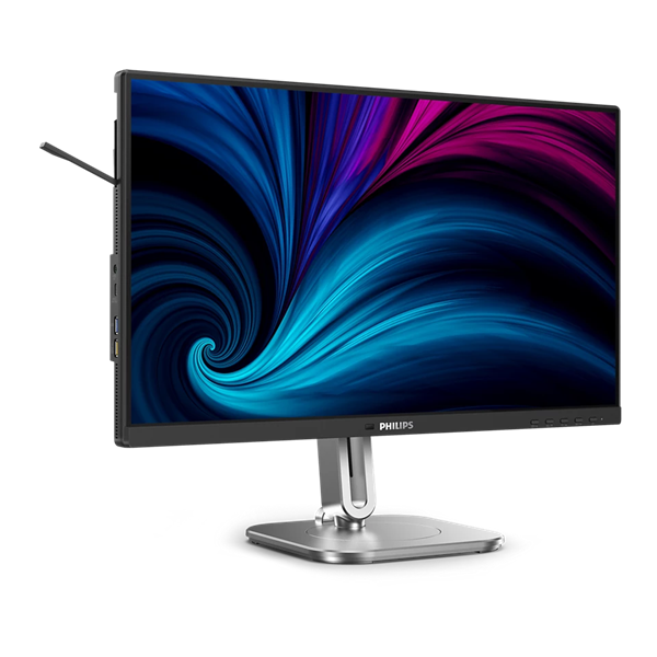 Монитор 23,8" Philips 24B2U4301 1920x1080 WLED 16:9 IPS 300cd, 1500:1, 4ms, 50M:1, 178°/178°, HDMI, DP, USB Hub: 3xUSB3.2, USB-C(100W), RJ45, Speak, 120Hz, Tilt, Height, Swivel, Pivot, Int, VESA, Charcoal, 3y