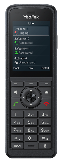 телефон YEALINK AX86R, экран 2.4", Wi-Fi 6, IP67, Alarm, виброоповещение, Bluetooth, 3.5 mm, Type-C, SNC, звук HD