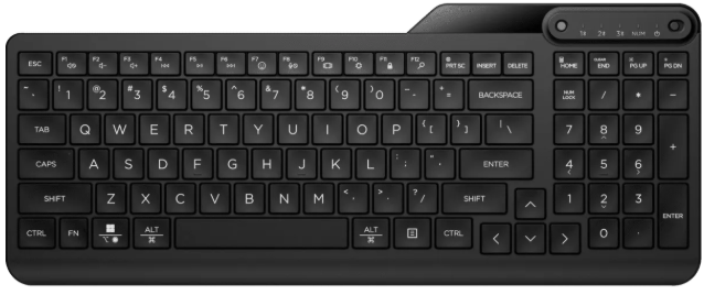 клавиатура Keyboard HP 460 Multi-Device BT (Black) cons