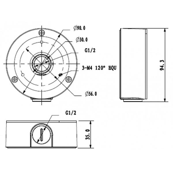 Монтажная коробка DAHUA DH-PFA134, Junction Box