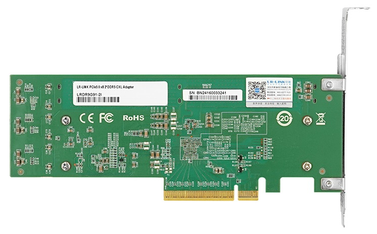 LR-Link DDR5 CXL Adapter, 2xDDR5 RDIMM slots, PCIe5.0 x8