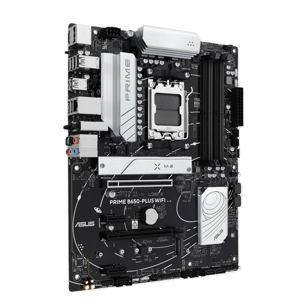 Материнская плата ASUS PRIME B650-PLUS WIFI, AM5, B650, 4*DDR5, 4*SATA, 2*M.2, 6*USB 3.2, 2*USB 2.0, 3*PCIx16, 2*PCIx1, DP+HDMI, ATX; 90MB1KP0-M0EAY0