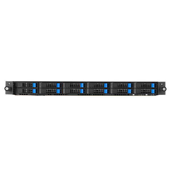 Сервер ASUS RS700-E11-RS12U /10G 1U,2xLGA4677, 32xDDR5 ECC RDIMM(max 4800Mhz),12 SFF NVMe/SATA/SAS, 2xM.2 slot 2280,2x10GbE-T, 3xPCI-E16/E8(g5)/OCP3, IPMI,rPS 2x1,6kW (80+ Tit.)