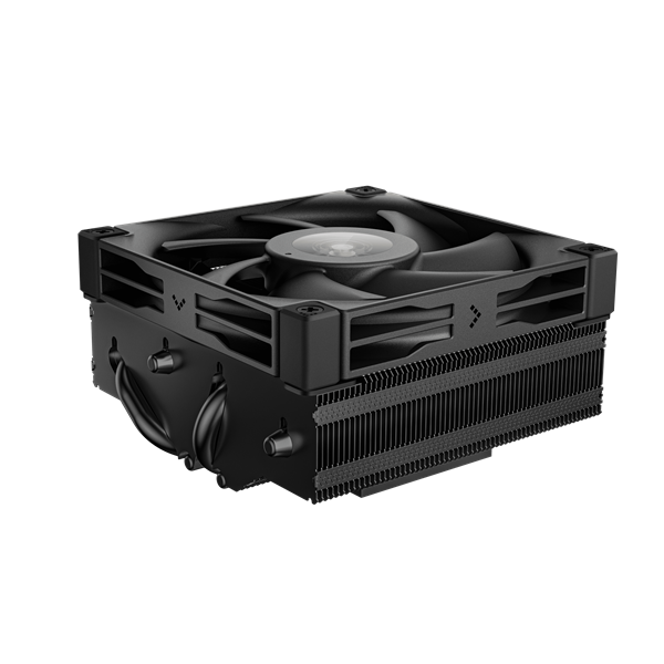 Кулер для процессора DEEPCOOL AN400 BLACK LGA1700/1200/115X/AM5/AM4 низкопрофильный 52,5 mm (27шт/кор, TDP 150W, PWM, Fan 120mm, 4 тепл. Трубок, Copper Base, White LED, черный) RET (R-AN400-BKWNMN-G)