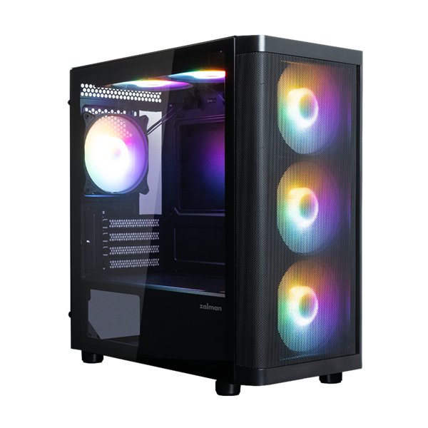 корпус ZALMAN M4 SE, MATX, BLACK, WINDOW, 1xCombo (3.5'' or 2.5''), 1x3.5", 2x2.5", 2xUSB2.0,1xUSB3.0, FRONT 3x120mm FRGB, TOP 2x120mm FRGB, REAR 1x120mm FRGB