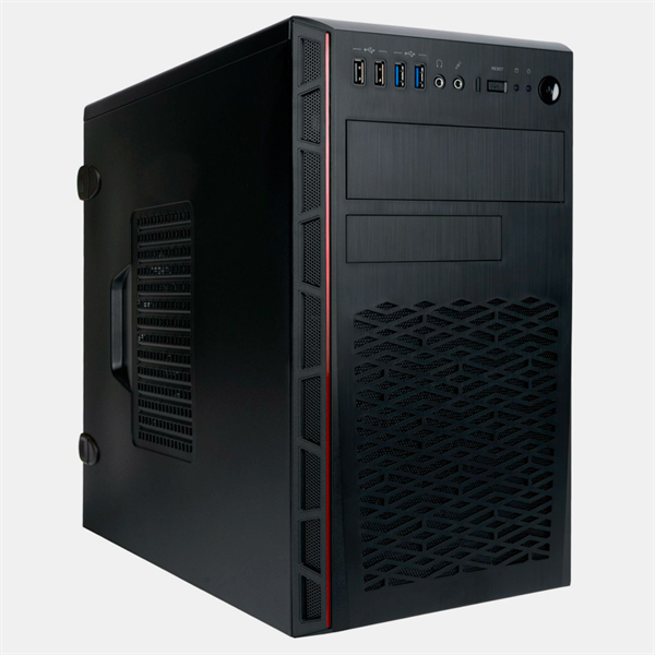 корпус Mini Tower InWin EMR065 Black __________ U3.0*2+U2.0*2 A(HD) +intrusion switch mATX (без блока питания) (существенное повреждение коробки)