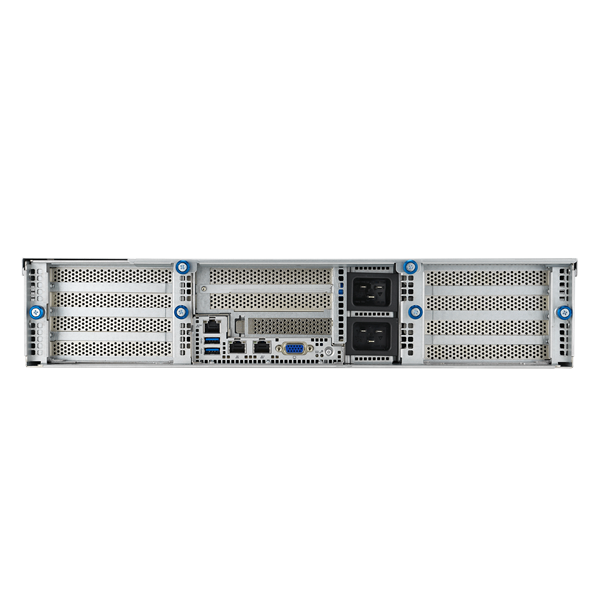 Серверная платформа ASUS ESC4000A-E12-SKU1, 2U GPU, 1 x SP5 LGA6096 EPYC 9004 (400W), 12DIMM DDR5, 2 x 2.5" SATA/SAS*/NVMe + 2 x 3.5" SATA/SAS*/NVMe + 2 x 3.5" SATA/SAS*,2 x GbE LAN (I350), 2x 2600W