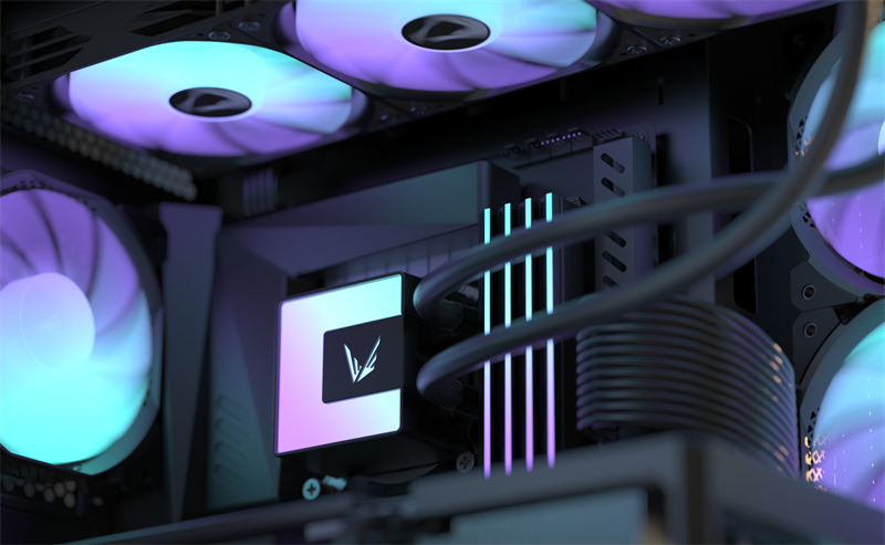 Система водяного охлаждения Formula V Line ICE JET GLOW 360 BK, 360mm, 3x120mm, ARGB fans, LGA115X/1200/1700/1851, AM4/AM5