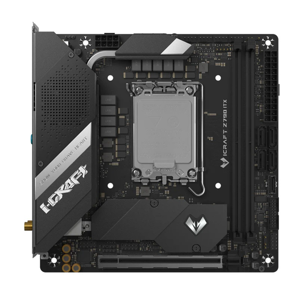 Материнская плата MAXSUN MS-iCraft Z790ITX WIFI, LGA1700, Z790, 2*DDR5, 4*SATA3, 2*M.2, 4*USB 3.2, 4*USB 2.0, Type-C, 1*PCIEx16, HDMI+DP, mITX