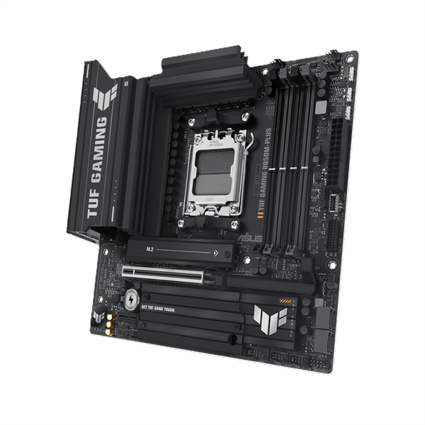 Материнская плата ASUS TUF GAMING B850M-PLUS, AM5, B850, 4*DDR5, 4*SATA, 3*M.2, 7*USB 3.2, 4*USB 2.0, Type-C, 2*PCIx16, 1*PCIx1, DP+HDMI, mATX; 90MB1IX0-M0EAY0
