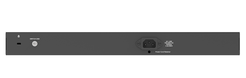 Коммутатор D-Link Конфигурируемый PoE-коммутатор, 24x1000Base-T PoE, 2x1000Base-X SFP, PoE-бюджет 240 Вт, дальность PoE до 250 м, DIP-переключатель, корпус металл