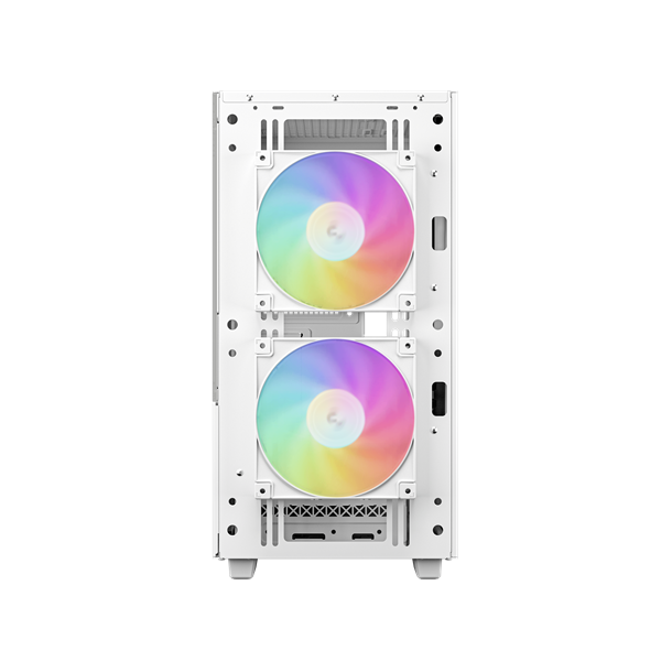 корпус Deepcool CH360 WH без БП, боковое окно (закаленное стекло), 2x140мм ARGB LED вентилятор спереди и 1x120мм ARGB LED вентилятор сзади, белый, mATX (R-CH360-WHAPE3-G-1)