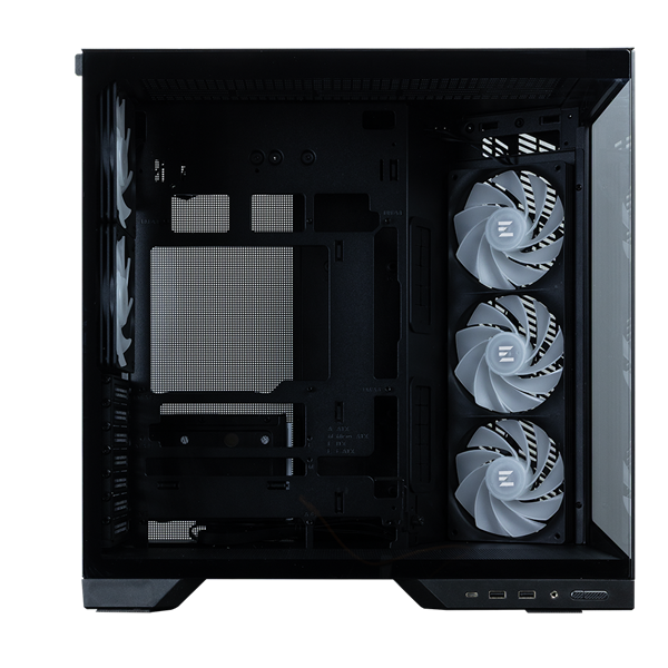 корпус ZALMAN D50, ATX, BLACK, WINDOW, 1xCombo (2.5'' or 3.5''), 2x2.5'', 2x3.5'', 1xUSB TYPE-C, 2xUSB3.0, SIDE 3x120 ARGB, REAR 2x120 ARGB