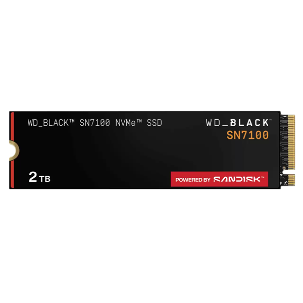 Твердотельный накопитель Western Digital Black SSD SN7100 M2.2280 PCIe 4.0 2Tb, 7250MBs/6900MBs, TBW 1200, WDS200T4X0E, 1 year