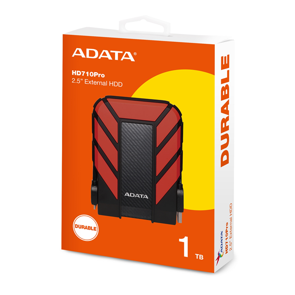 Внешний накопитель External HDD ADATA 1TB USB 3.2 Gen 1 COLOR BOX red