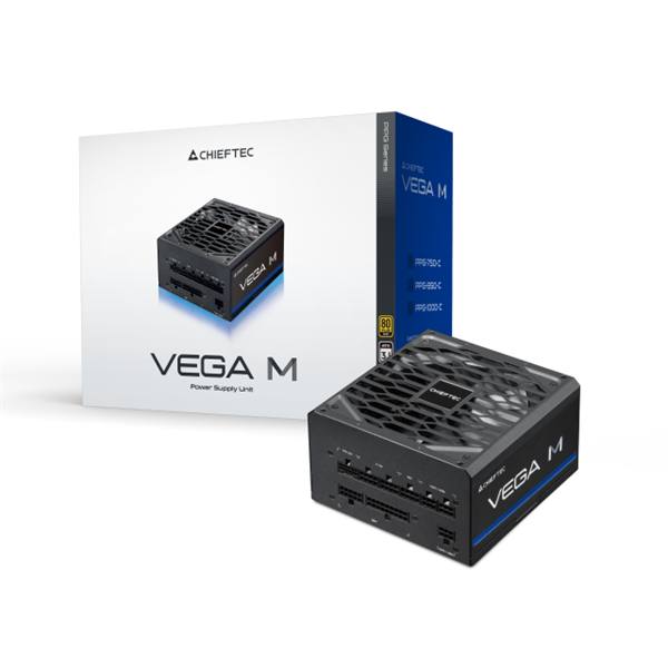 Блок питания Chieftec Vega M PPG-750-C (ATX 3.1, 750W, 80 PLUS GOLD, Active PFC, 135mm fan, Gen5 PCIe, Full Cable Management) Retail