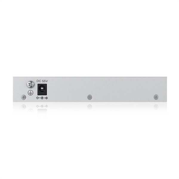 Коммутатор Web Smart L2 коммутатор Zyxel GS1200-5HPv3, 5xGE (4xPoE+), бюджет PoE 68 Вт, настольный, бесшумный