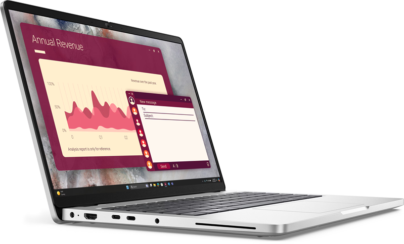 ноутбук Dell Pro 14 Core 7 265U 14,0" FullHD+300nit AG,300 nit,32 GB DDR5 (2x16GB),1TB SSD,Intel graphics,3cell 55 Wh,Backlit,FPR,Thunderbolt,Linux,1,37kg,2y,KB Eng/Rus,Platin Silver