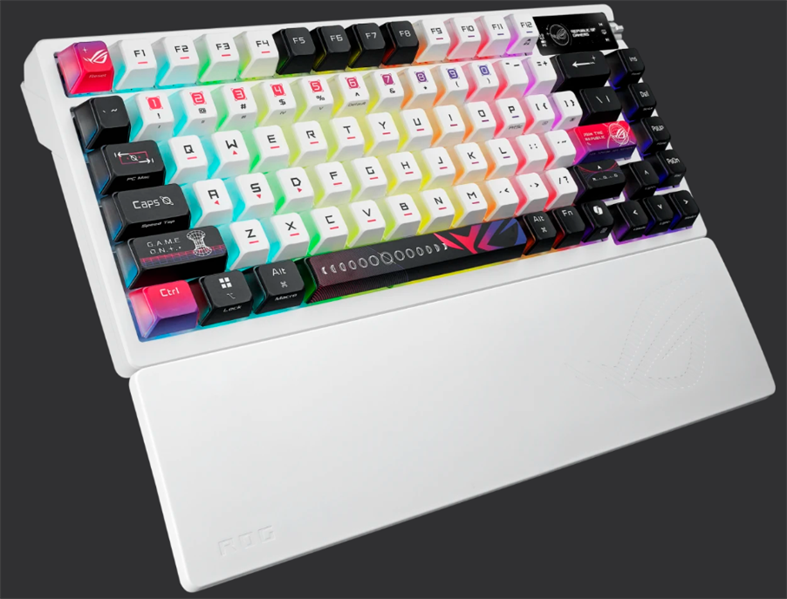 Клавиатура ASUS M704 ROG AZOTH X, 2.4GHz RF, Bluetooth 5.1, 75%, PBT, RGB Lighting