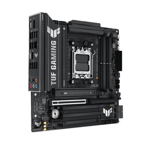 Материнская плата ASUS TUF GAMING B850M-PLUS, AM5, B850, 4*DDR5, 4*SATA, 3*M.2, 7*USB 3.2, 4*USB 2.0, Type-C, 2*PCIx16, 1*PCIx1, DP+HDMI, mATX; 90MB1IX0-M0EAY0