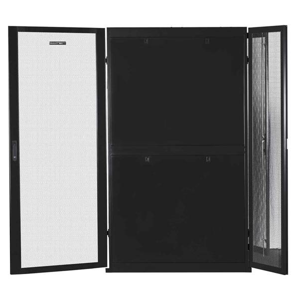 Серверный шкаф SMARTWATT Серверный шкаф Rack S-Series 42U 800x1200мм, двери с перфорацией, боковые панели 4шт и ролики в комплекте, черный (4512020620016)