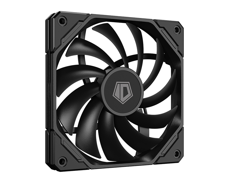 Вентилятор для корпуса ID-COOLING TF-12015-K 120x120x15мм (40шт./кор, PWM, Low Noise, супер-тонкий, резиновые углы, черный, 500-2200об/мин) BOX