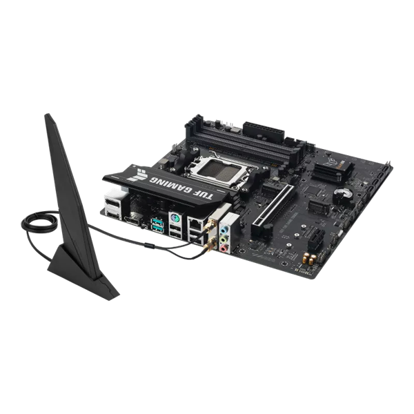 Материнская плата ASUS TUF GAMING A620AM-PLUS WIFI, AM5, A620A, 4*DDR5, 4*SATA, 2*M.2, 2*USB 3.2, 4*USB 2.0, 1*PCIx16, 1*PCIx1, 2*DP+HDMI, mATX; 90MB1MZ0-M0EAY0