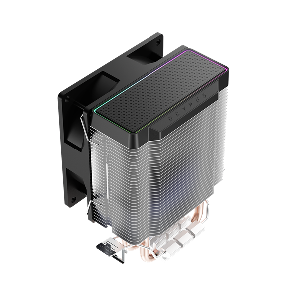 Кулер для процессора Ocypus Gamma A20 BK ARGB, 92mm FARGB FAN, Top FARGB Panel, 2 HEAT PIPES, 3-PIN, 1900 RPM, 21DBA, HYDRO BEARING, LGA115X/1200/1700/18XX, AM4/AM5