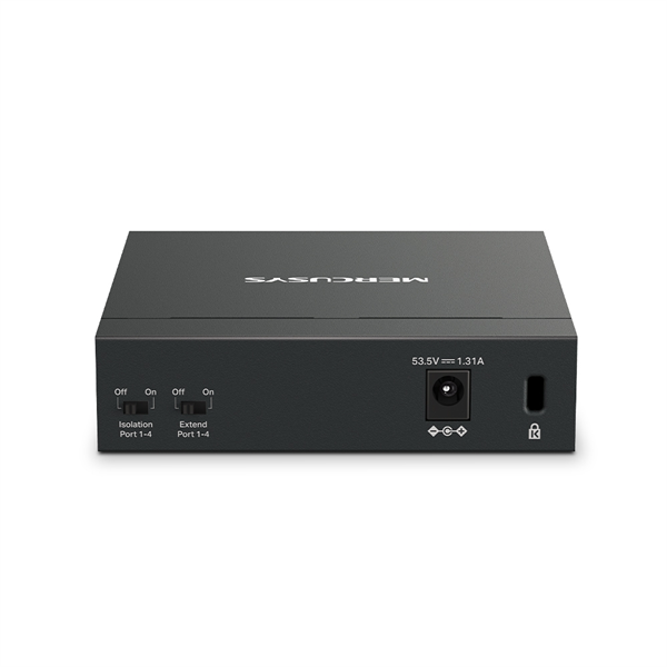 коммутатор Mercusys MS105GP, 5-Port Gigabit Desktop Switch with 4-Port PoE+