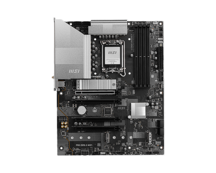 Материнская плата MSI PRO Z890-S WIFI, Z890,LGA1851,4DDR5,4PCI-Ex16,3M.2,1USB 40G,2USB 20G,8USB 5G, 4USB 2.0