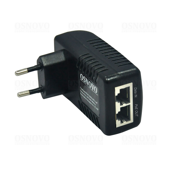 PoE-инжектор OSNOVO Midspan-1/151A PoE-инжектор Fast Ethernet на 1 порт. Совместим с оборудованием PoE IEEE 802.3af. Мощность PoE на порт - до 15.4W. Напряжение PoE - 50V(конт. 4,5(+); 7,8(-)). Порты: вх. - 1 x RJ