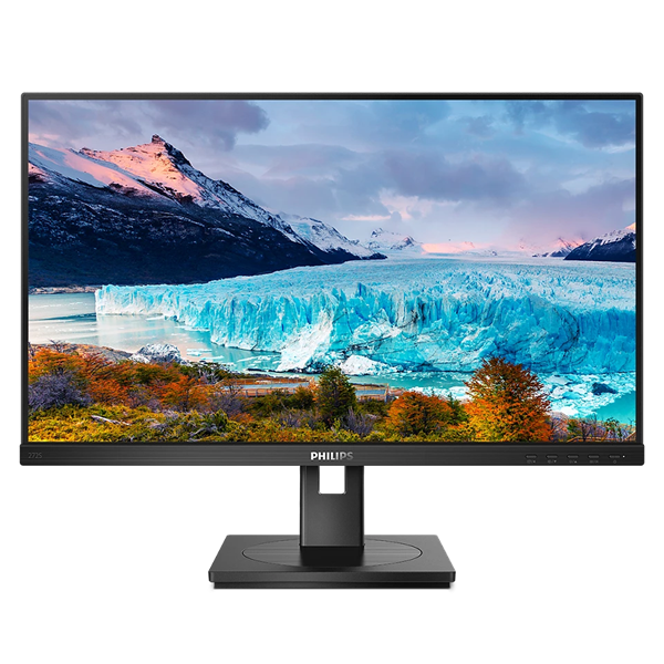 Монитор 27" Philips 272S1M 1920x1080, LED, 16:9, IPS, 300cd, 1000:1, 50M:1, 4ms, 178/178, VGA, DVI, HDMI, DP, 4*USB-A 3.2, 75Hz, Speakers, HAS, Pivot, Tilt, Swivel, Внутр, VESA, Black, 3y