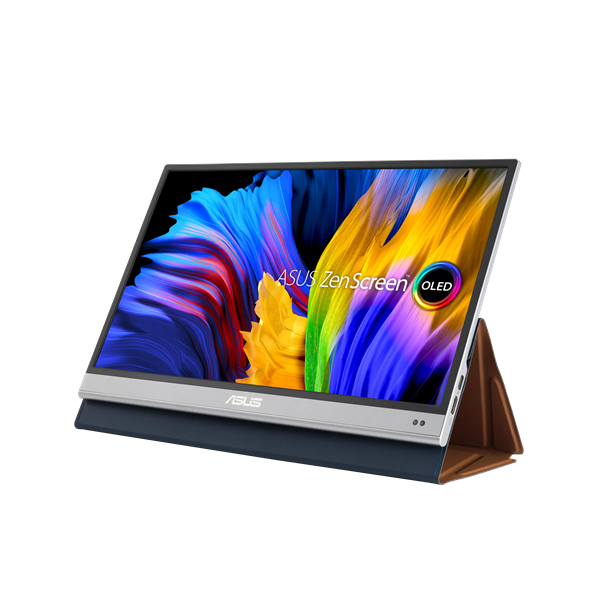 ASUS 13.3" MQ13AH OLED USB-Portable Monitor, 1920x1080, 5ms, 250cd/m2, 1000:1, 178°/178°, Mini-HDMI, USB Type-C, HDR10, 60Hz, Pivot Auto-Rotate, Antibacterial treatment, DarkGray, 90LM07EV-B01170