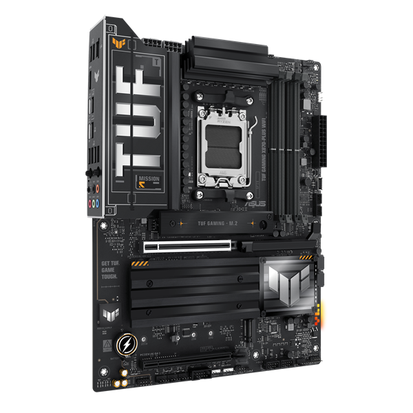 Материнская плата ASUS TUF GAMING X870-PLUS WIFI, AM5, X870, 4*DDR5, 2*SATA, 4*M.2, 1*USB 2.0, 7*USB 3.2, 2*USB4, 2*Type-C, 3*PCIx16, HDMI, ATX; 90MB1IU0-M0EAY0