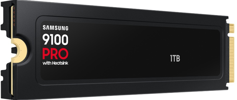 Твердотельный накопитель SSD M.2 (PCI-E NVMe 2.0 Gen 5.0 x4) 1Tb Samsung 9100 PRO (R14800/W13400MB/s) with Heatsink, 1year