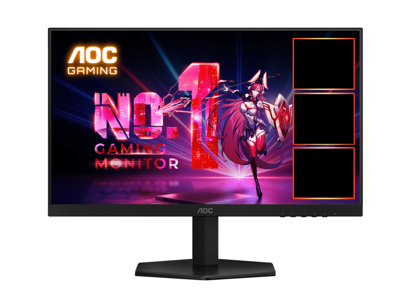 Монитор 23,8" AOC Gaming 1920x1080 WLED 16:9 IPS 300cd, 1000:1, 80M:1, 1ms, 178°/178°, HDMI, DP, 180Hz, Tilt, VESA, Internal, Black, 3y