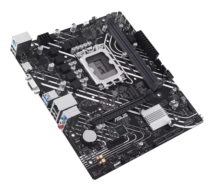 Материнская плата ASUS PRIME H610M-K ARGB, LGA1700, H610, 2*DDR5, 2*DDR5, 4*SATA, 1*M.2, 2*USB 3.2, 4*USB 2.0, 1*PCIx16, 1*PCIx1, VGA+HDMII, mATX