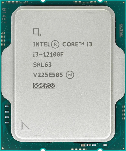 Процессор CPU Intel Core i3-12100F (3.3GHz/12MB/4 cores) LGA1700 OEM, TDP 60W, max 128Gb DDR5-4800, DDR4-3200, CM8071504651013SRL62, 1 year