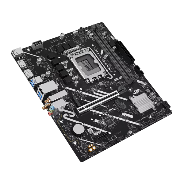 материнская плата ASUS PRIME B760M-F WIFI, LGA1700, B760, 2*DDR5, 4*SATA, 2*M.2, 4*USB 3.2, 2*USB 2.0, 1*PCIx16, 1*PCIx1, HDMI+DP, mATX; 90MB1N00-M0EAY0
