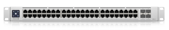 Коммутатор Ubiquiti Switch Enterprise 48 PoE Layer 3, PoE switch with (48) 2.5GbE, 802.3at PoE+ RJ45 ports and (4) 10G SFP+ ports.