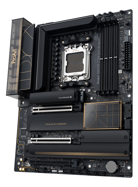 Материнская плата ASUS PROART X870E-CREATOR WIFI, AM5, X870, 4*DDR5, 4*SATA, 4*M.2, 7*USB 3.2, 1*USB 2.0, 2*USB4, Type-C, 3*PCIx16, HDMI, ATX; 90MB1IG0-M0EAY0