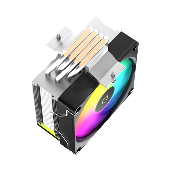 Кулер для процессора Ocypus Delta A40 SE BK ARGB, 120mm ARGB FAN, Top ARGB Panel, 4 HEAT PIPES, 4-PIN PWM, 800-1800 RPM, 31DBA, HYDRO BEARING, LGA115X/1200/1700/18XX, AM4/AM5