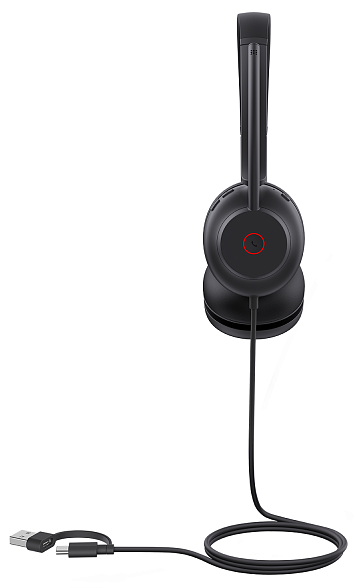Гарнитура YEALINK UH35 Dual UC USB-C/A Дуо, Проводная, HD звук, шумоподавление, LED-индикатор, USB-C/A, шт