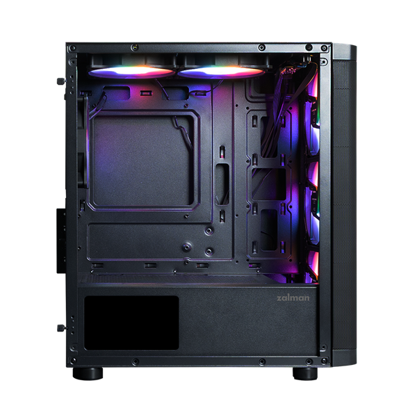 корпус ZALMAN M4 SE, MATX, BLACK, WINDOW, 1xCombo (3.5'' or 2.5''), 1x3.5", 2x2.5", 2xUSB2.0,1xUSB3.0, FRONT 3x120mm FRGB, TOP 2x120mm FRGB, REAR 1x120mm FRGB