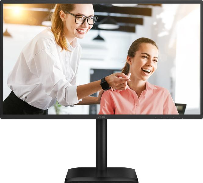 Монитор 27" AOC 2560x1440 WLED 16:9 IPS 350cd, 1500:1, 20M:1, 4ms, 178°/178°, HDMI, DP, 120Hz, Speakers, Tilt, Height, Swivel, Pivot, VESA, Internal, Black, 3y
